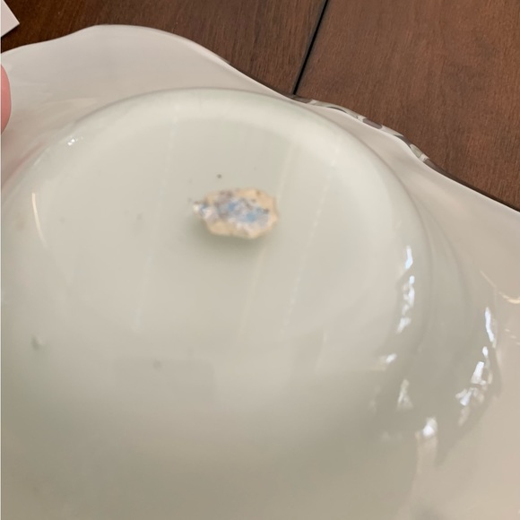 Beautiful white gold flecked Murano handblown ashtray - Picture 2 of 10